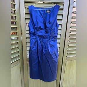 Adrianna Papell Iridescent Blue Cocktail Dress